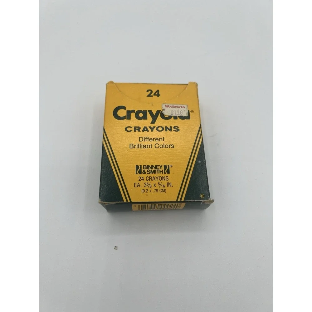 Vintage Binney & Smith Crayola 24 Crayons Box No. 24 Collectible Art Supply